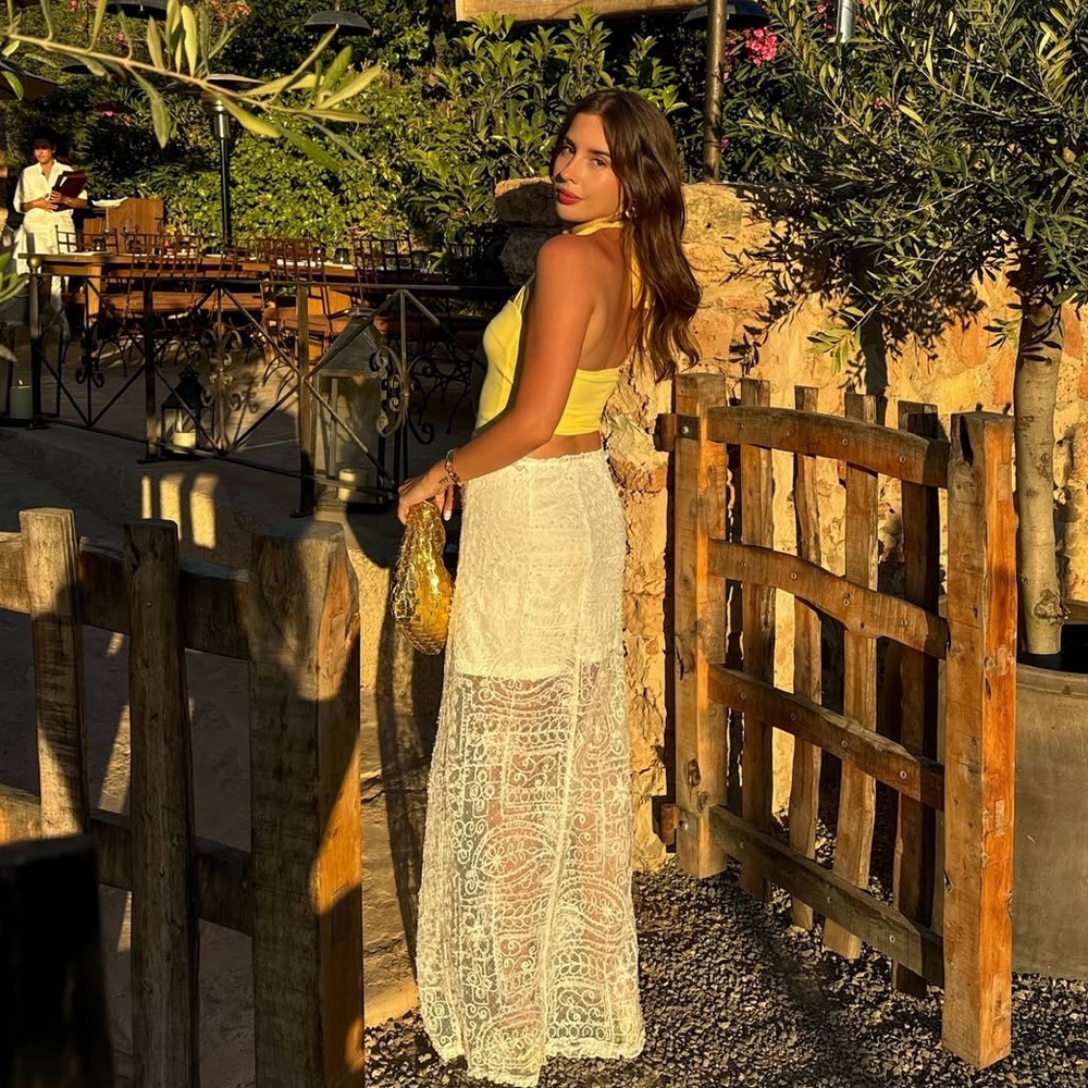 White Lace Maxi Skirt